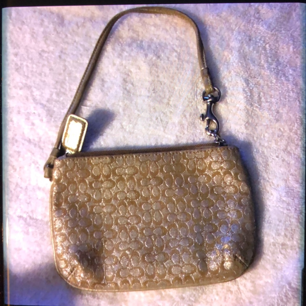MOVING SALE NO HAGGLING WOMEN AUTHENTIC COACH GOLD/SILVER SMALL WRISTLET